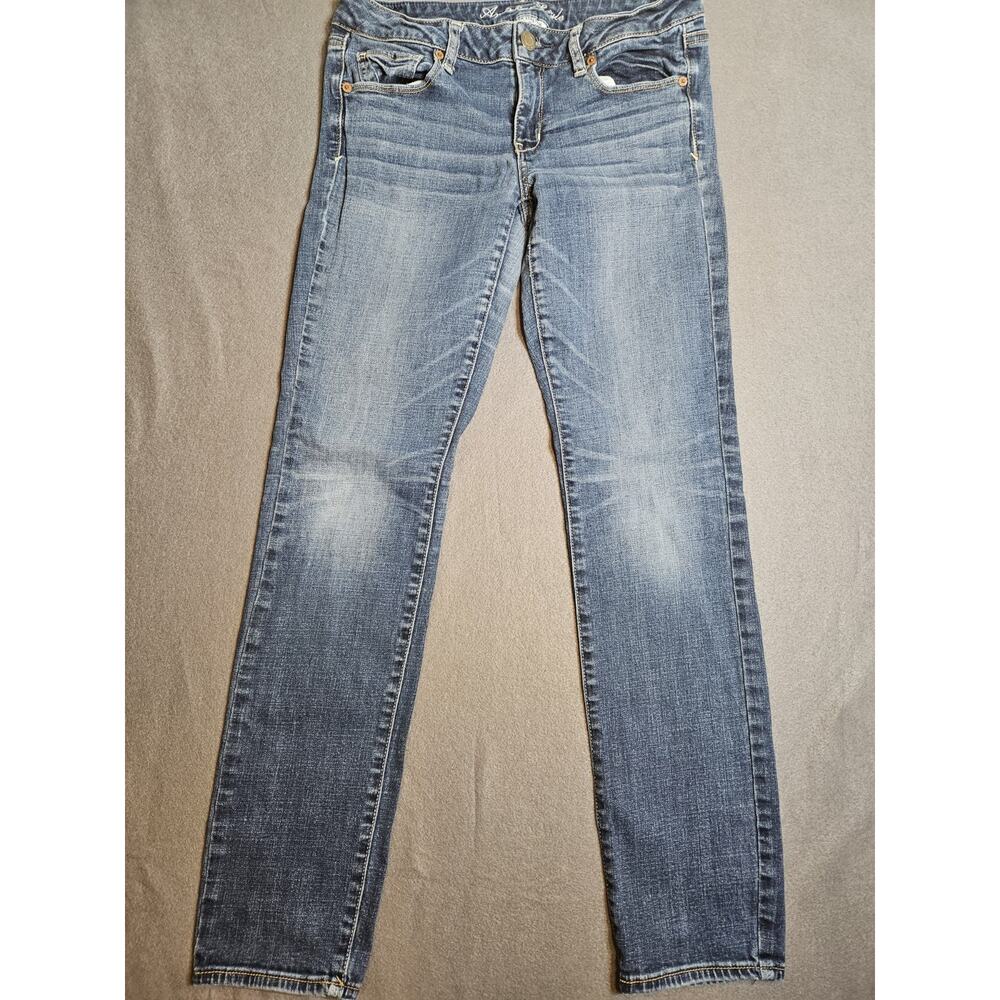 American Eagle Jeans Women’s 8 Blue Medium Wash Skinny Super Stretch Denim Jeans